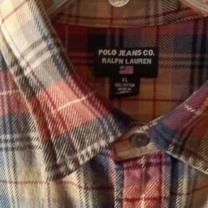 Polo Ralph Lauren XL Shirt Red/Black/Brown